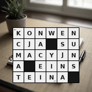 Hasło krzyżówkowe to skrótowy sposób zapisu równań zawierających znaki sumy stosuje się go w celu zwiększenia przejrzystości zapisu równań - konwencja sumacyjna einsteina – rozwiązanie, synonimy, podpowiedzi i definicje krzyżówkowe